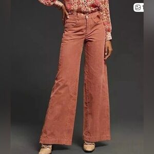 Anthropologie Rust Wide Leg Pants